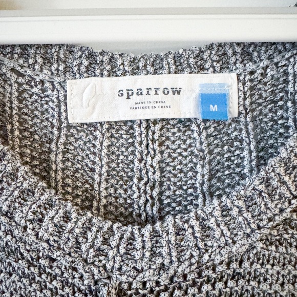 Anthropologie Sparrow Retro Gray Sleeveless Tunic Sweater M Layering - Picture 5 of 11